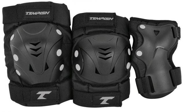 Tempish Taky Skate Pads 3-pack (L - Negro/Gris)