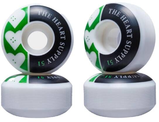 Heart Supply Squad Ruedas Skate 4 Piezas (51mm, Ve