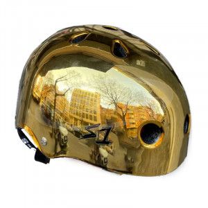 S-ONE HELMET LIFER GOLD MIRROR GLOSS M