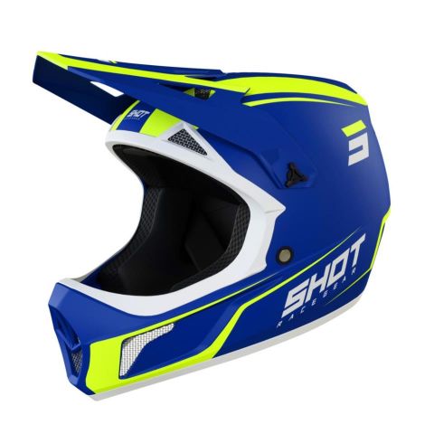Shot Rogue United Kid Helmet Blue/NeonYellow L