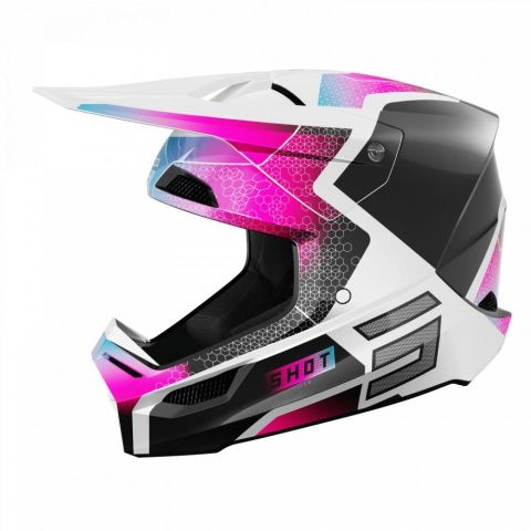 Shot Furious Kid Helmet - Phaser Black Blue Pink M