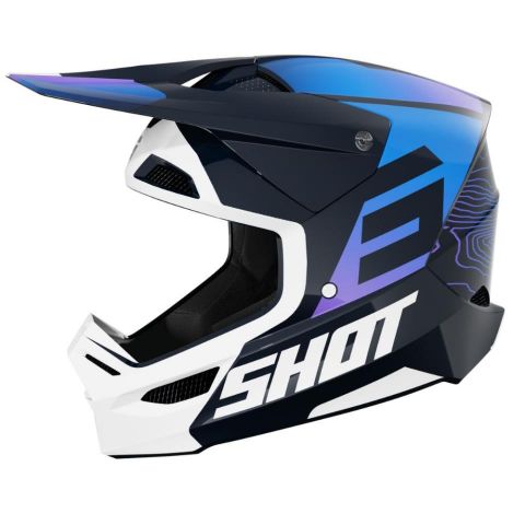 Shot Furious Kid Helmet - Apex - Blue Glossy M