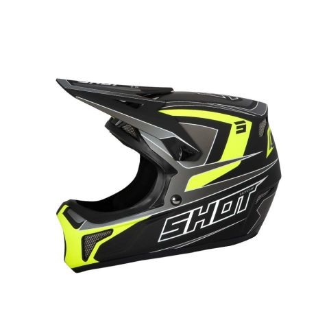 Shot Rogue Kid Helmet black neon yellow matt L